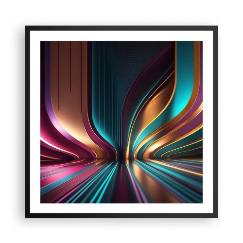 Póster en marco negro - Arquitectura de la luz - 60x60 cm