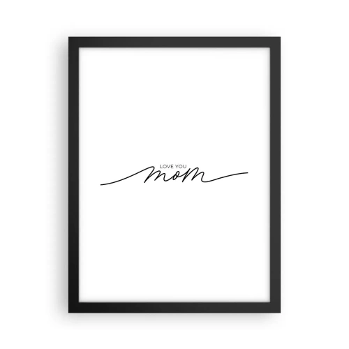 Póster en marco negro - Gran emoción - 30x40 cm