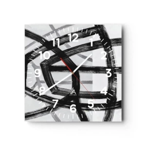Reloj de pared - Reloj de vidrio - Construir profundidad - 30x30 cm