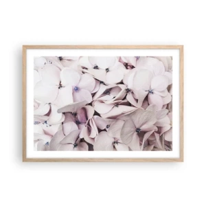 Póster en marco roble claro - En un torrente de flores - 70x50 cm