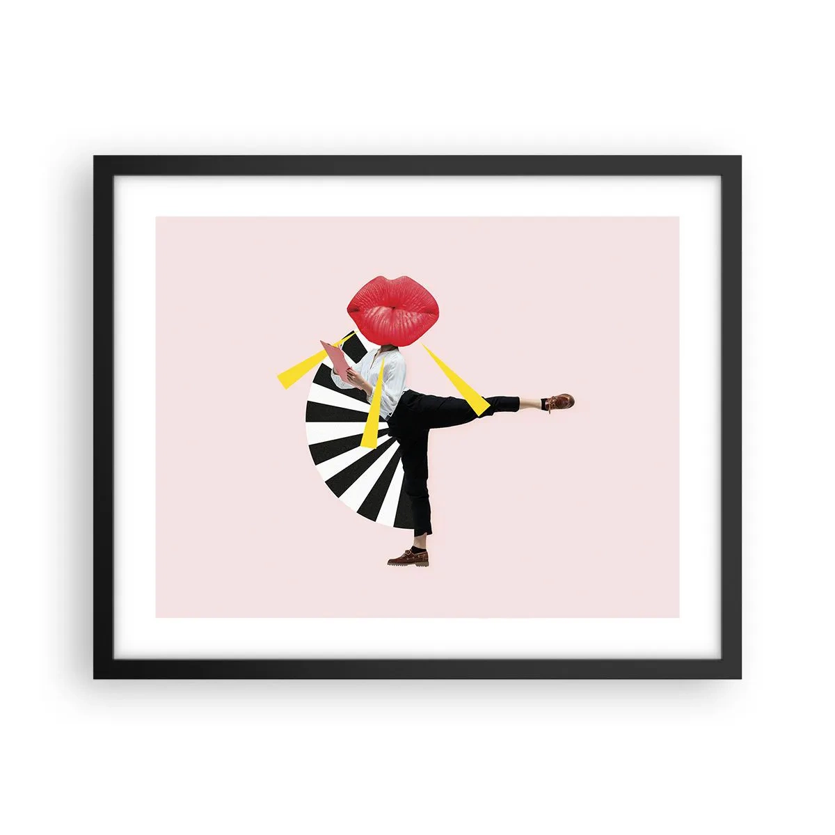 Póster en marco negro - Arte pop surrealista - 50x40 cm