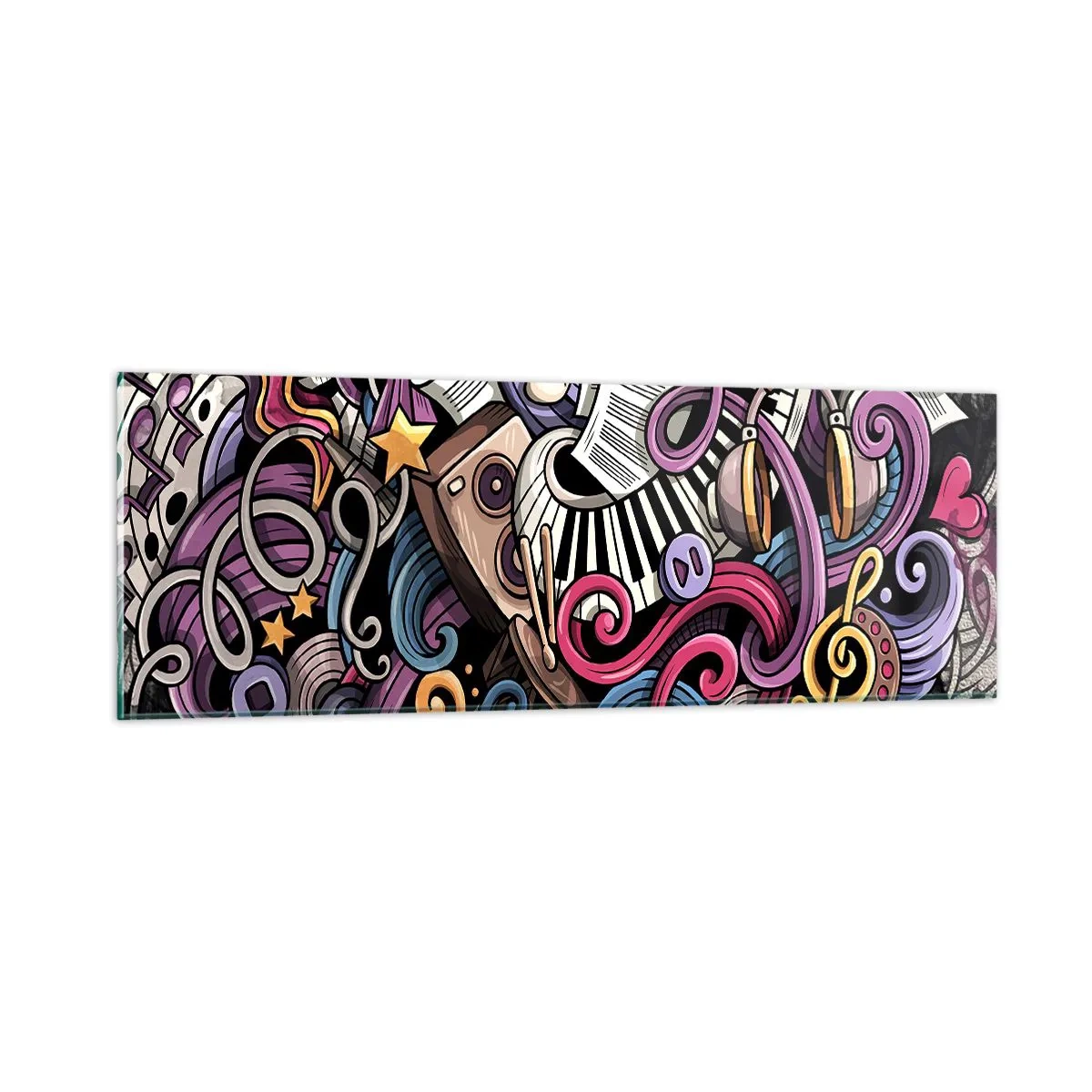 Cuadro sobre vidrio - Impresiones sobre Vidrio - Una melodía complicada - 90x30 cm