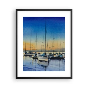 Póster en marco negro - El final de un buen día - 40x50 cm