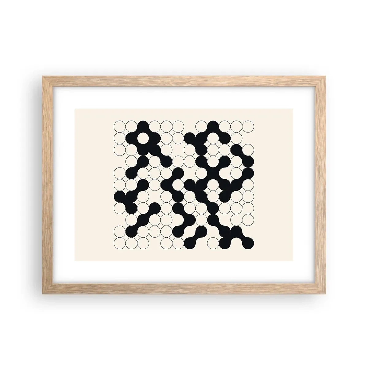 Póster en marco roble claro - Juego chino - una variación - 40x30 cm