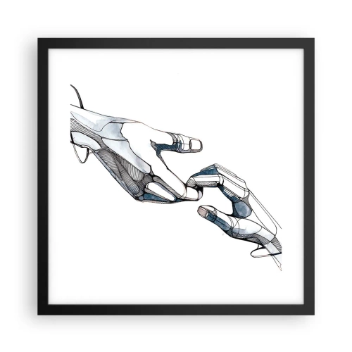 Póster en marco negro - Un buen gesto - 40x40 cm