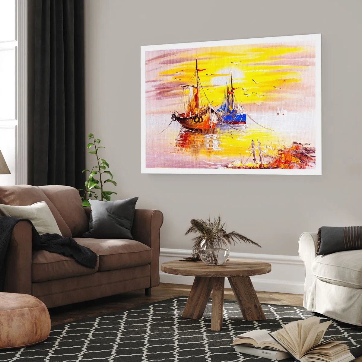 Póster - Un merecido descanso en el puerto - 91x61 cm