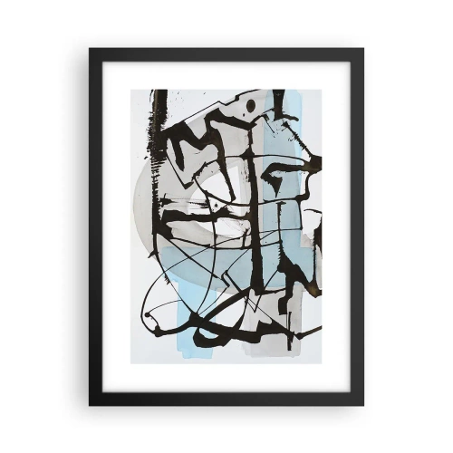 Póster en marco negro - Azul a pesar de todo - 30x40 cm