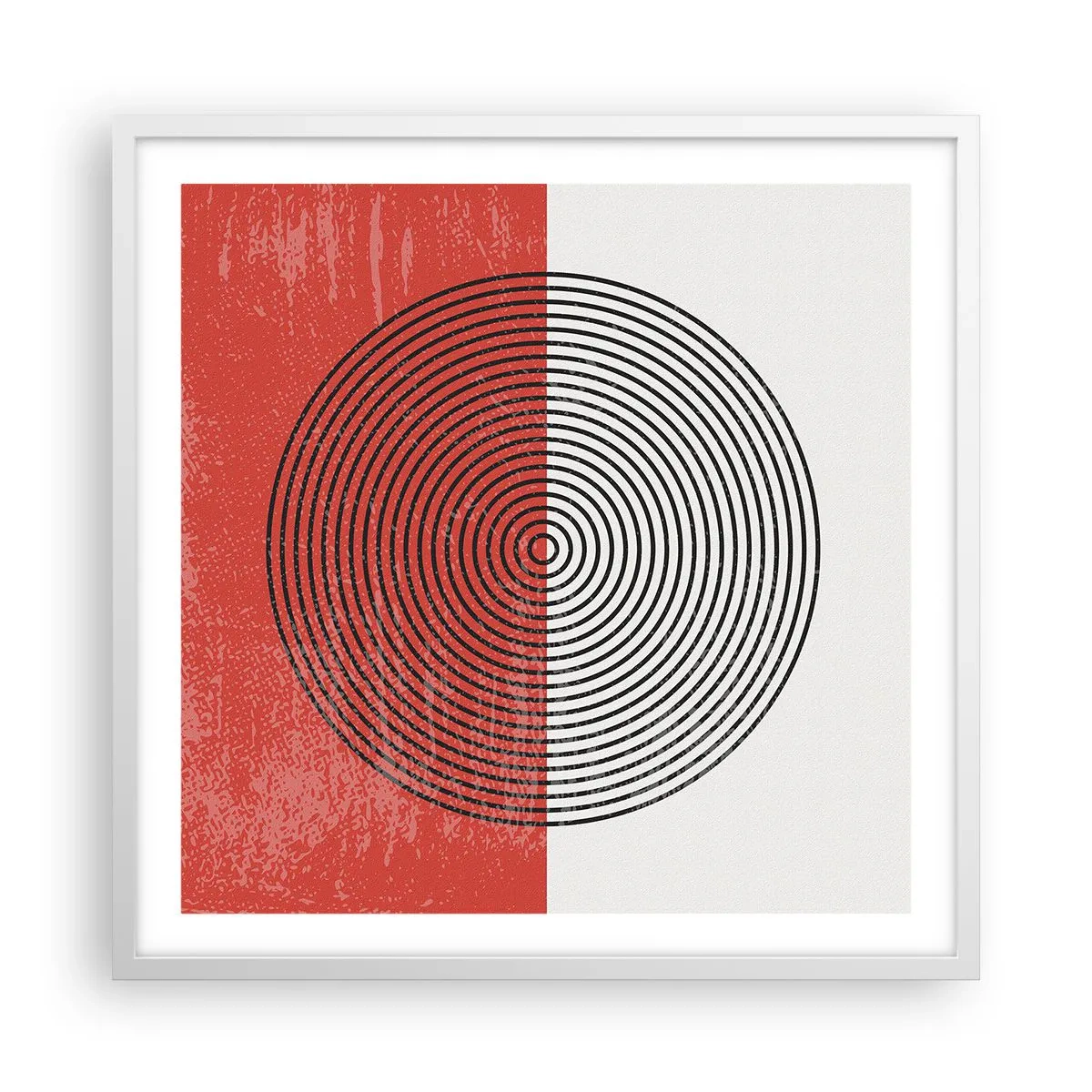 Póster en marco blanco - En el corazón de la misma - 60x60 cm