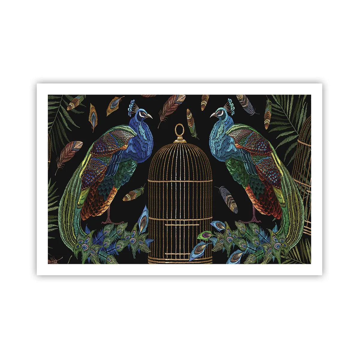 Póster - Con plumajes reales - 91x61 cm