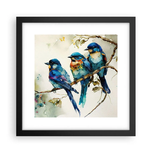 Póster en marco negro - ¿Ofendido? - 30x30 cm