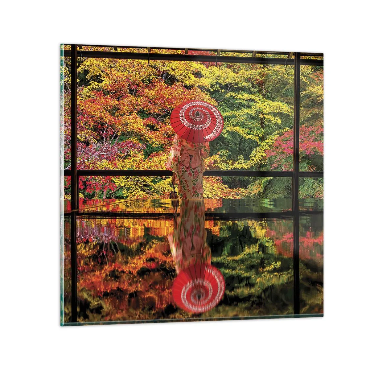 Cuadro sobre vidrio - Impresiones sobre Vidrio - En un templo de la naturaleza - 30x30 cm