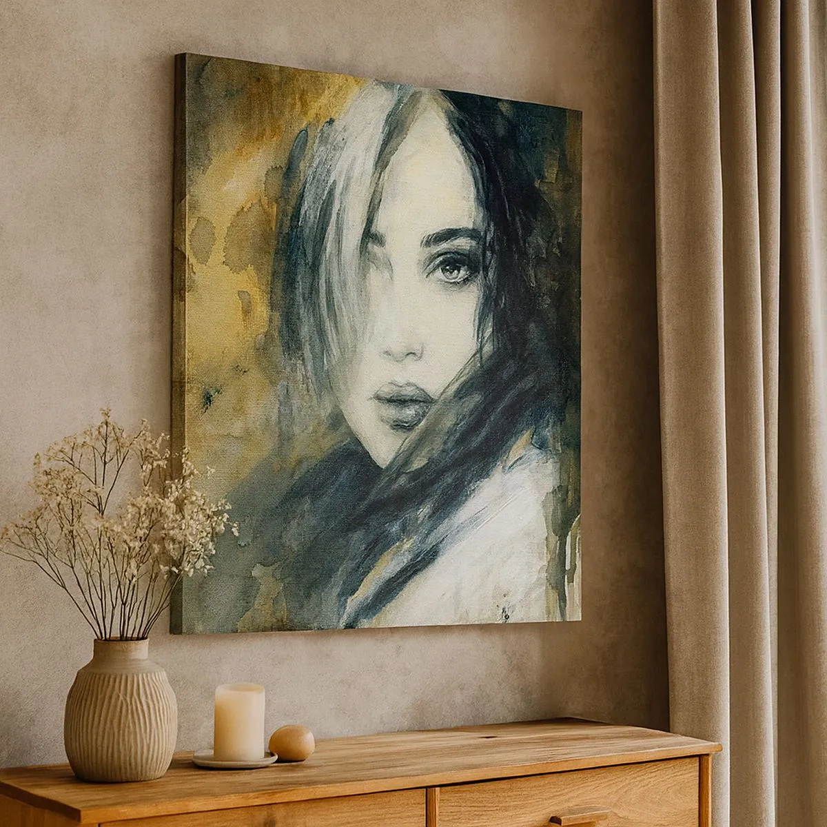 Cuadro sobre lienzo - Impresión de Imagen - Inocente y sensual - 30x30 cm