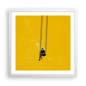 Póster en marco blanco - Un día como cualquier otro - 50x50 cm