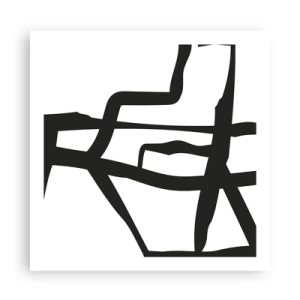 Póster - Construcción en blanco y negro - 60x60 cm