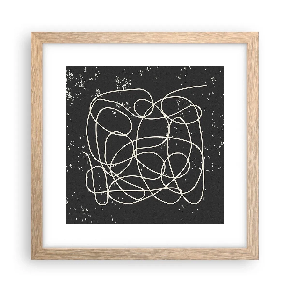 Póster en marco roble claro - Pensamientos errantes - 30x30 cm