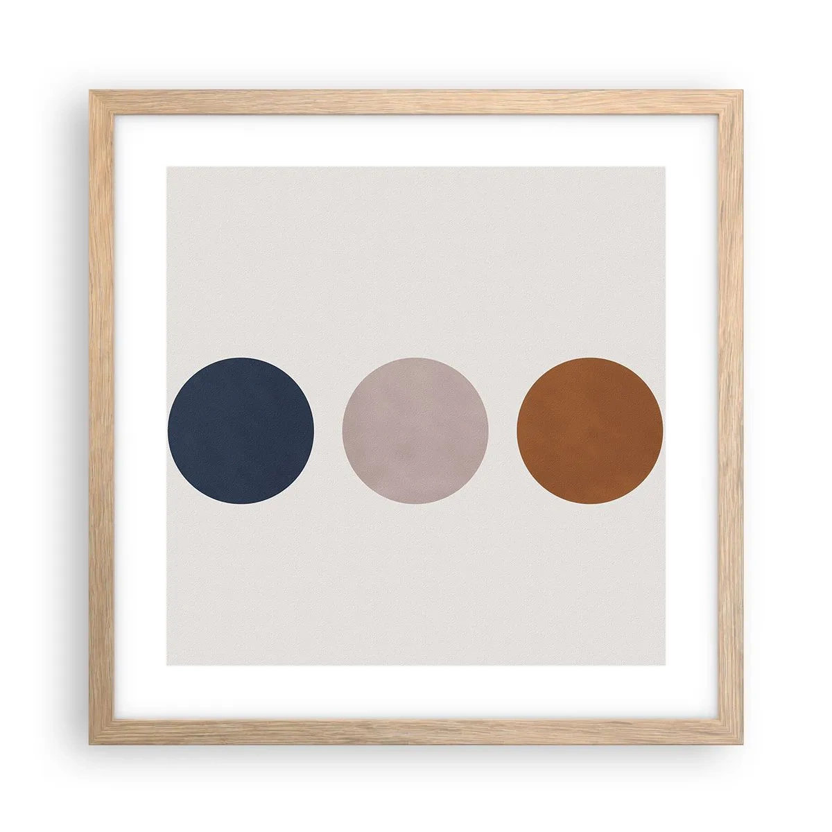 Póster en marco roble claro - Símbolo de perfección - 40x40 cm
