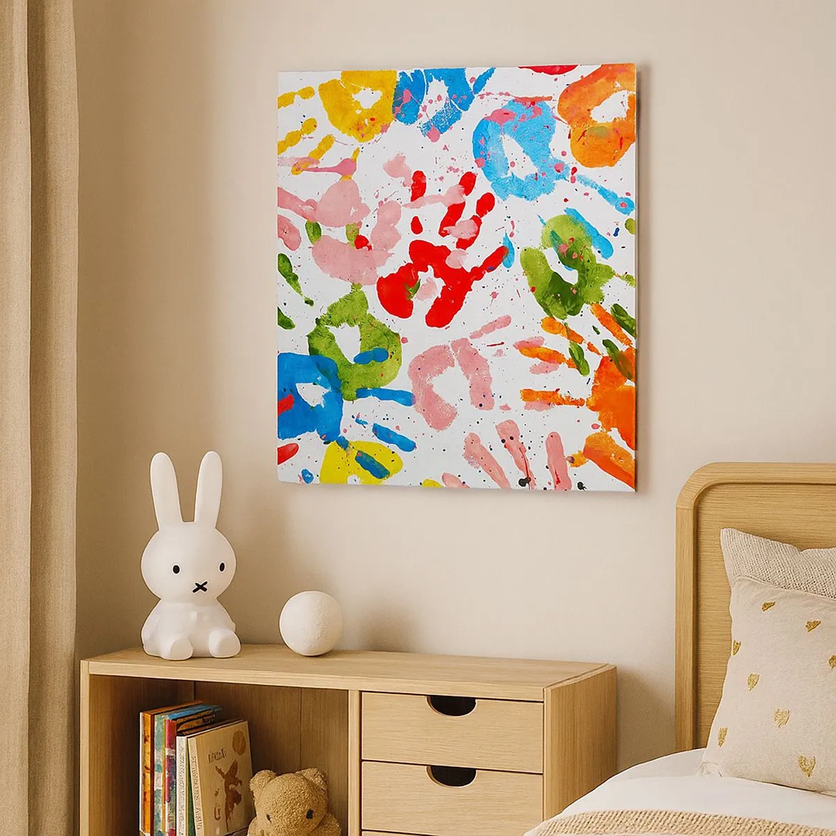 Cuadro sobre lienzo - Impresión de Imagen - Juego de manos - 30x30 cm