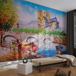 Fotomural Premium Sand - Su tiempo nunca pasa - Ciudad, París, Arquitectura - 150x105 cm