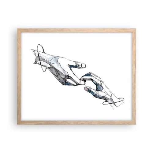 Póster en marco roble claro - Un buen gesto - 50x40 cm