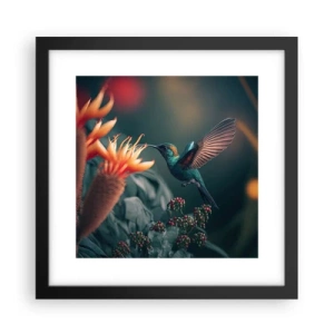 Póster en marco negro - Una vida verdaderamente colorida - 30x30 cm