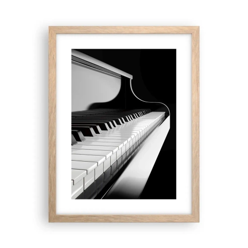 Póster en marco roble claro - Armonía musical - 30x40 cm