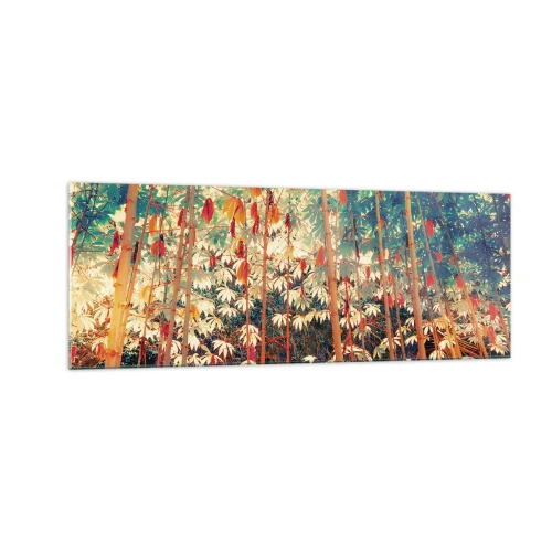 Cuadro sobre vidrio - Impresiones sobre Vidrio - La vida secreta de las hojas - 140x50 cm