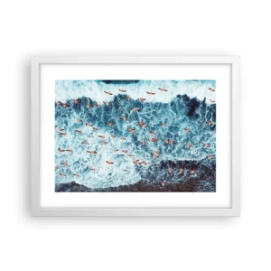 Póster en marco blanco - Un desfile marítimo - 40x30 cm