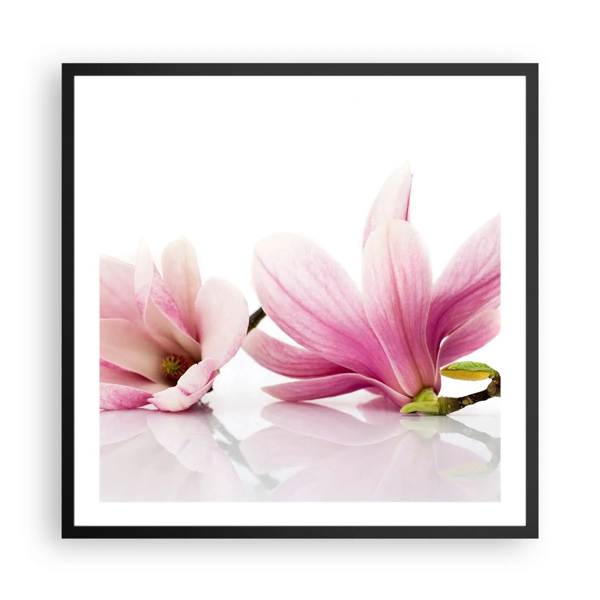 Póster en marco negro - Suave como un soplo de primavera - 60x60 cm