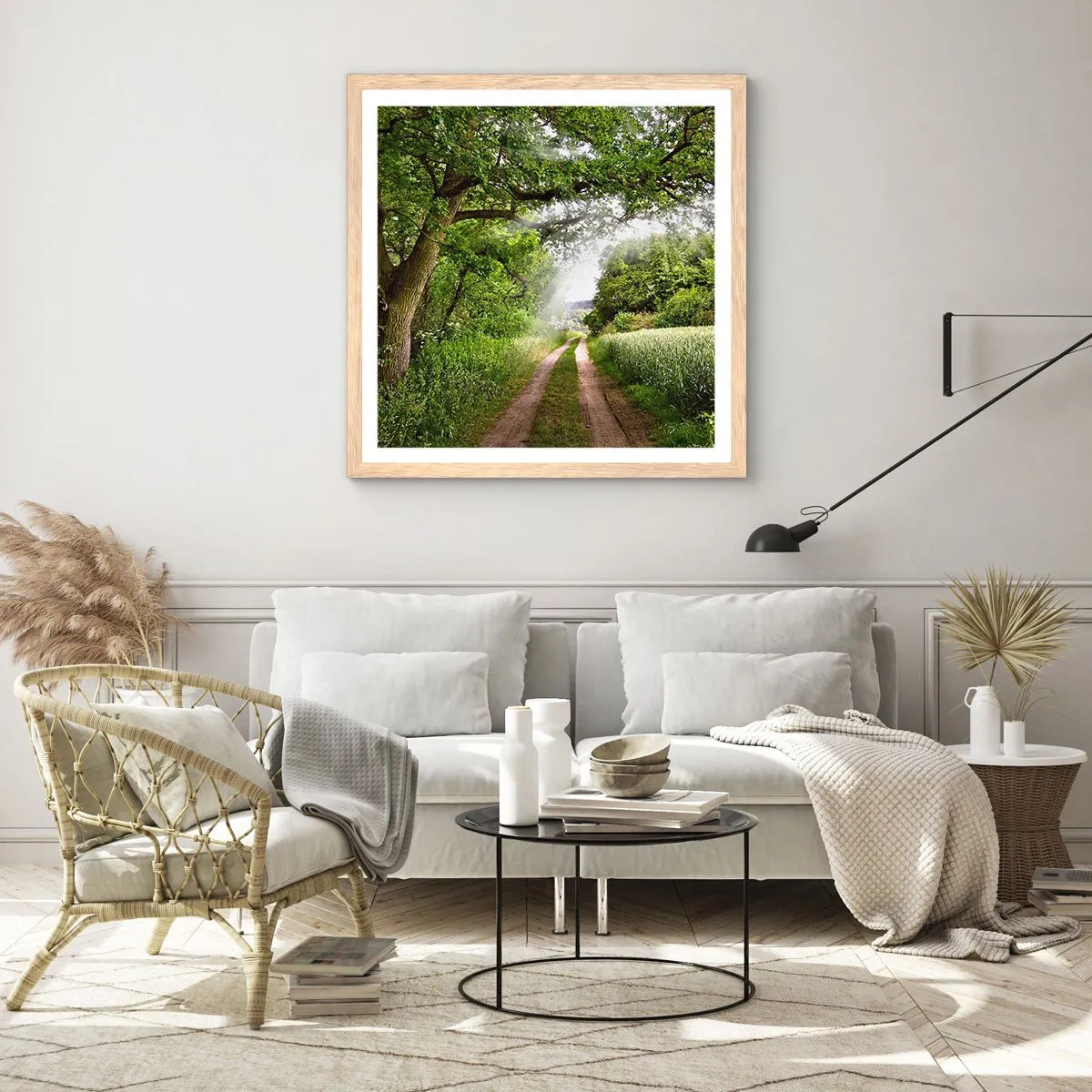 Póster en marco roble claro - Ensueño - 60x60 cm