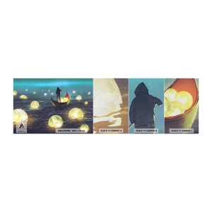 Muestra de fotomural Premium Canvas - Cosas que los filósofos nunca soñaron - Abstracción, Fantasía, Bote - 100x30 cm