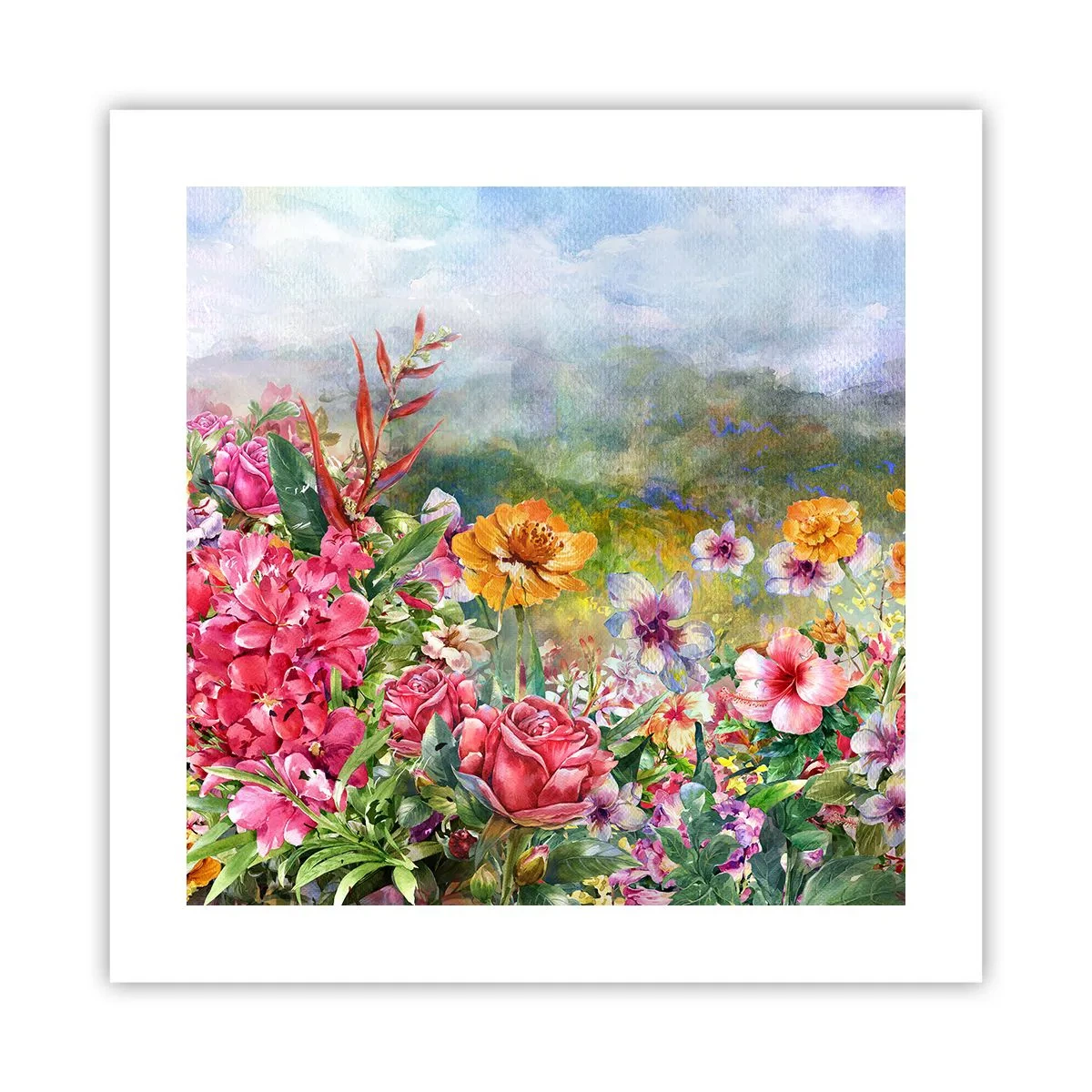 Póster - Un jardín enloquecido - 40x40 cm