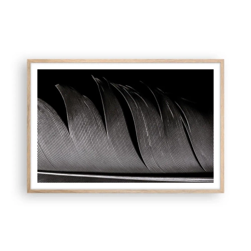 Póster en marco roble claro - Pluma - una construcción maravillosa - 91x61 cm