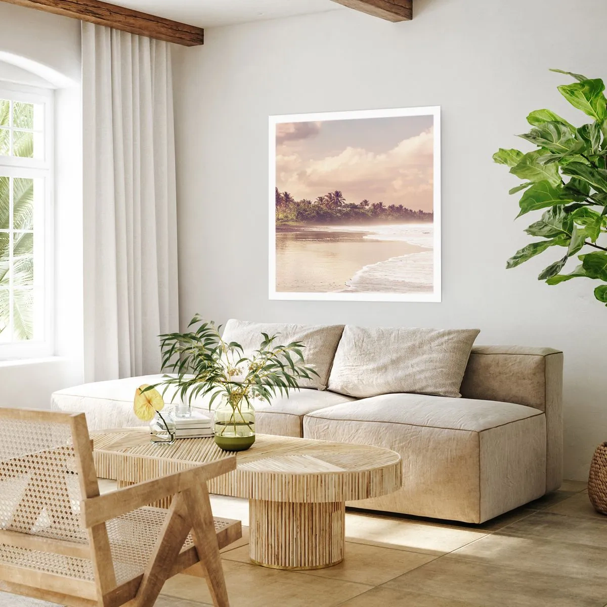Póster - La caricia de las olas - 60x60 cm
