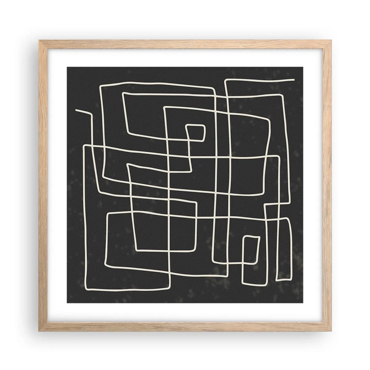 Póster en marco roble claro - No es tan sencillo - 50x50 cm