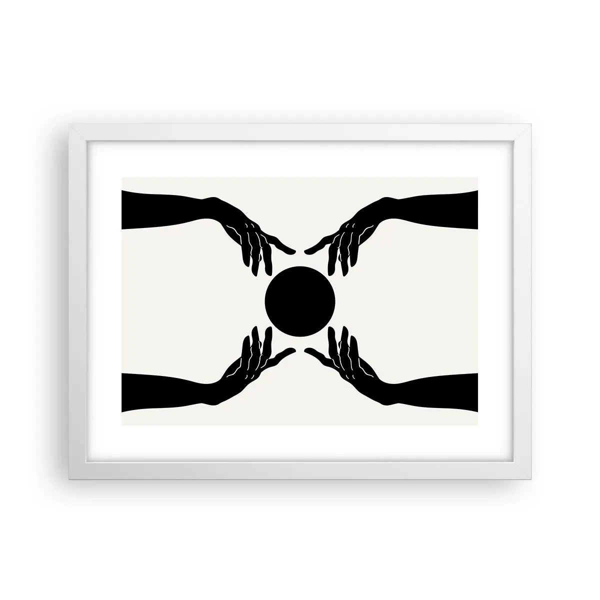 Póster en marco blanco - Una señal secreta - 40x30 cm