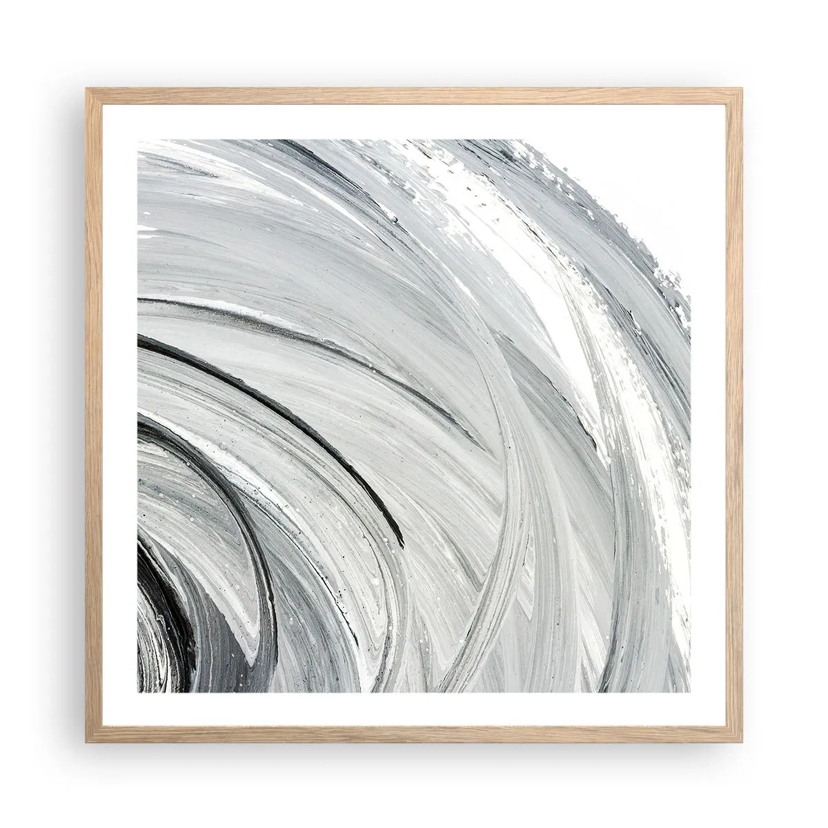 Póster en marco roble claro - Composición orbital - 60x60 cm