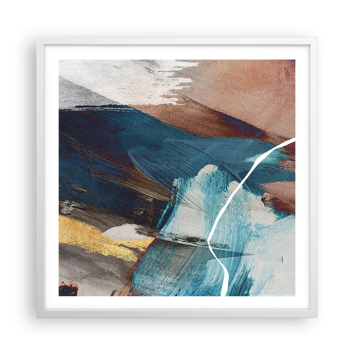 Póster en marco blanco - Con estilo y energía - 60x60 cm