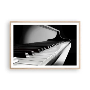 Póster en marco roble claro - Armonía musical - 91x61 cm