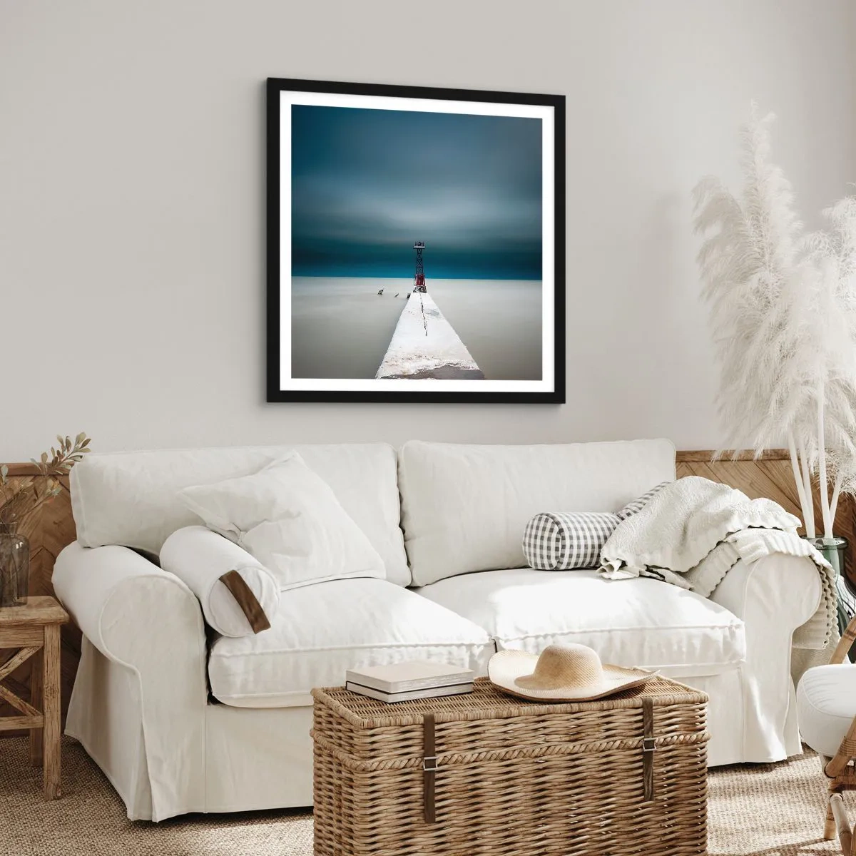 Póster en marco negro - Encuentro con la inmensidad - 50x50 cm