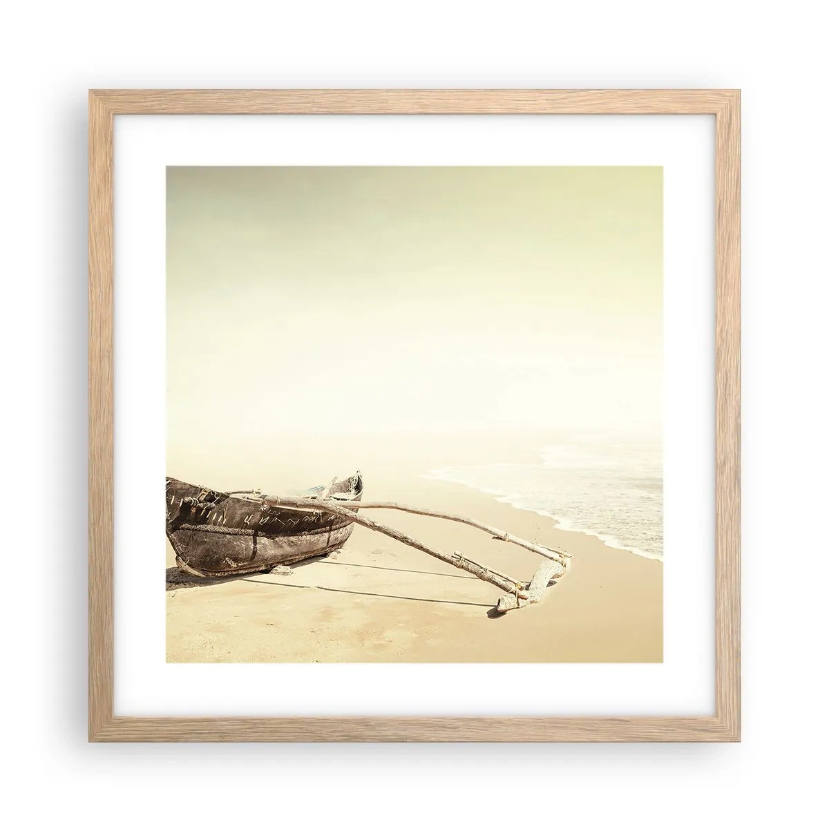 Póster en marco roble claro - Un recuerdo de los mares del sur - 40x40 cm