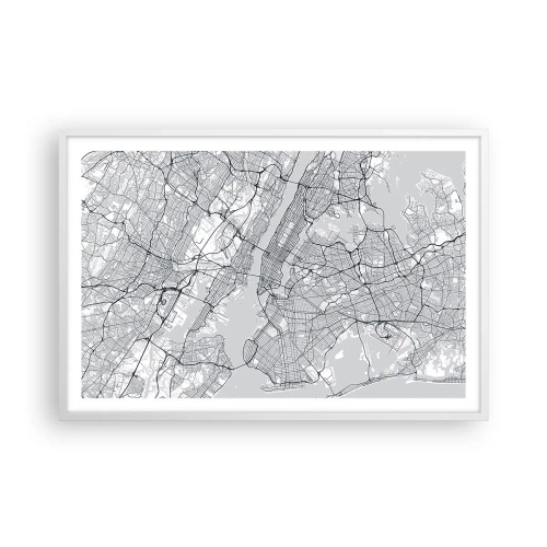 Póster en marco blanco - Anatomía de una metrópolis - 91x61 cm