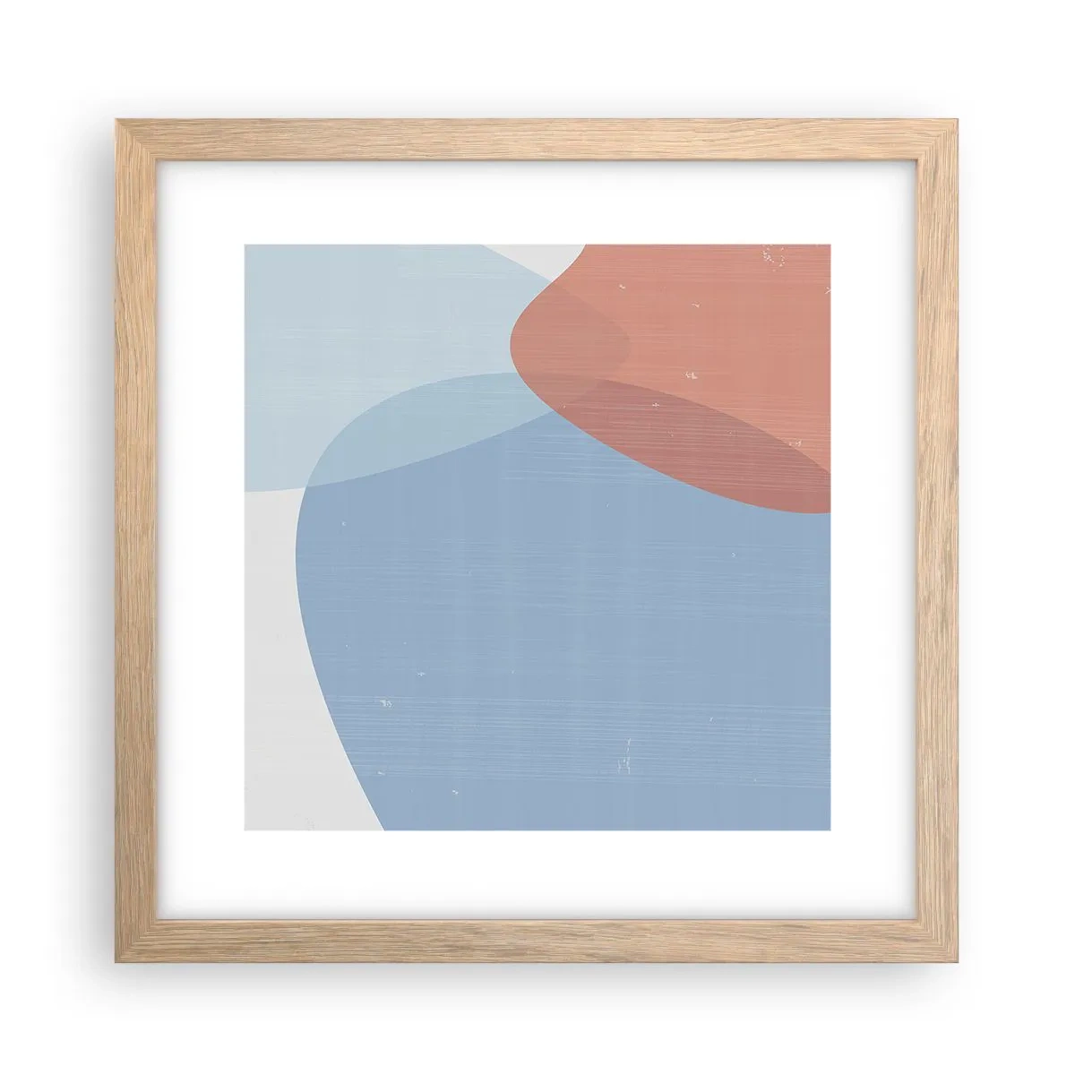 Póster en marco roble claro - Relaciones en colores pastel - 30x30 cm