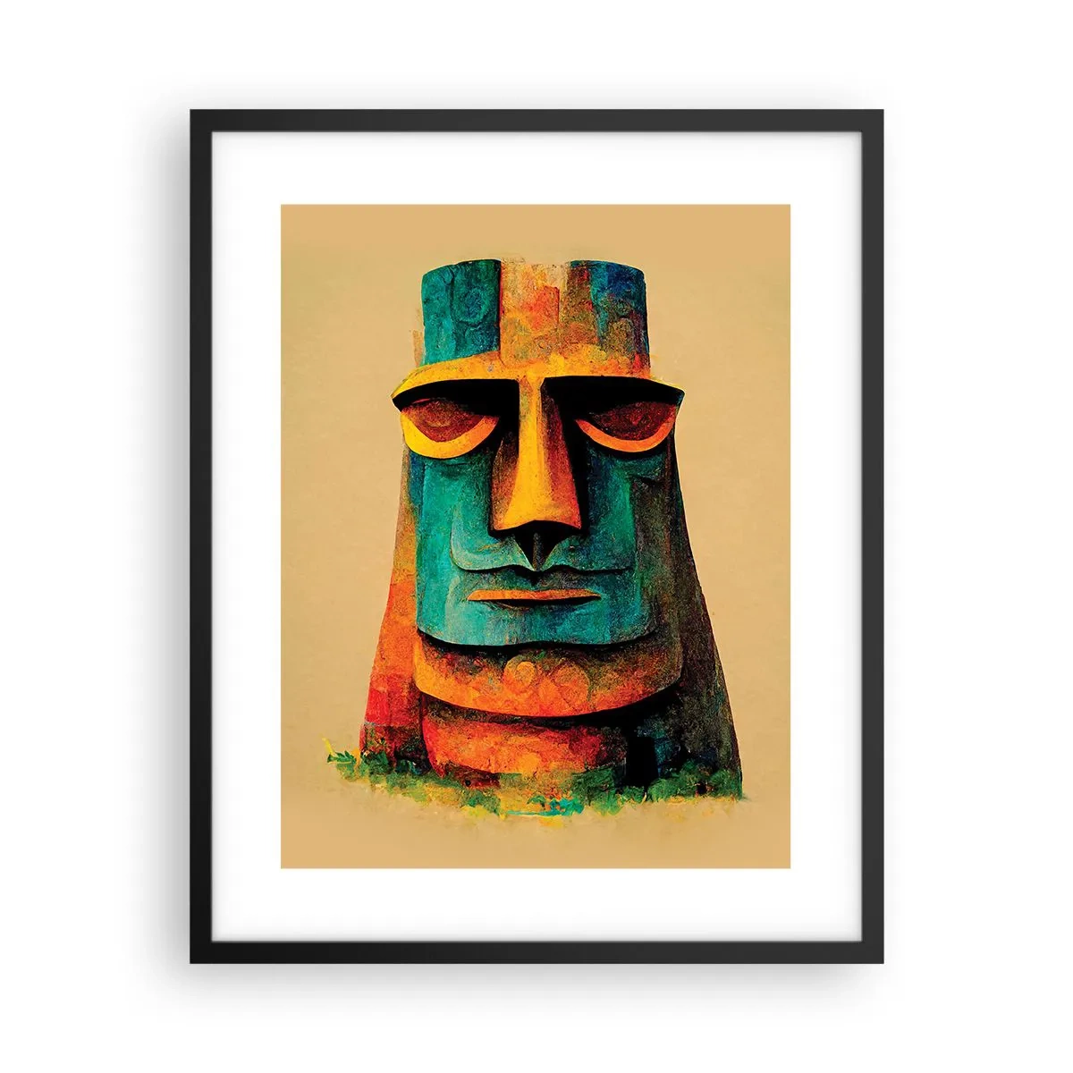 Póster en marco negro - Escultural, pero simpática - 40x50 cm