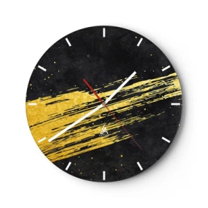 Reloj de pared - Reloj de vidrio - Saltar al hiperespacio - 40x40 cm