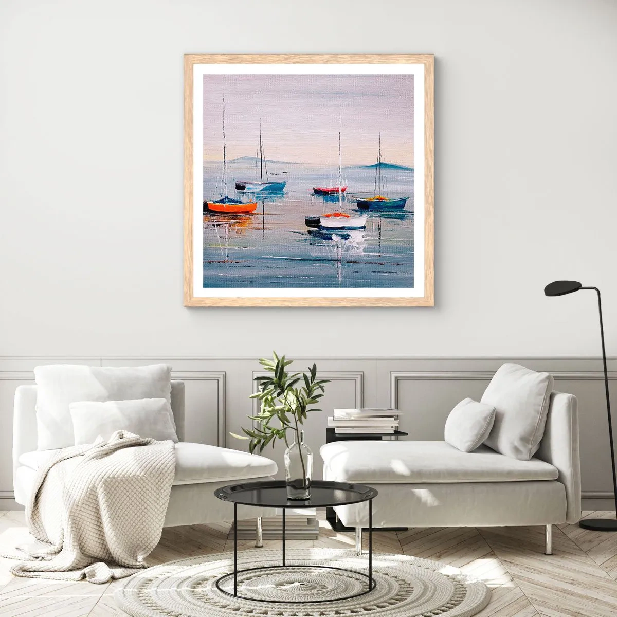 Póster en marco roble claro - Un más que merecido descanso - 50x50 cm