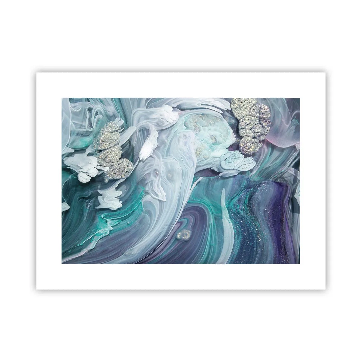 Póster - Corrientes de azul - 40x30 cm