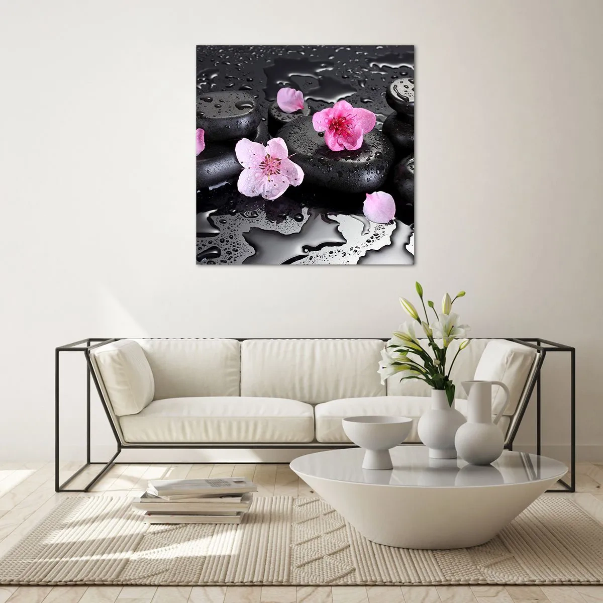 Cuadro sobre vidrio - Impresiones sobre Vidrio - Y una piedra cae del corazón - 50x50 cm