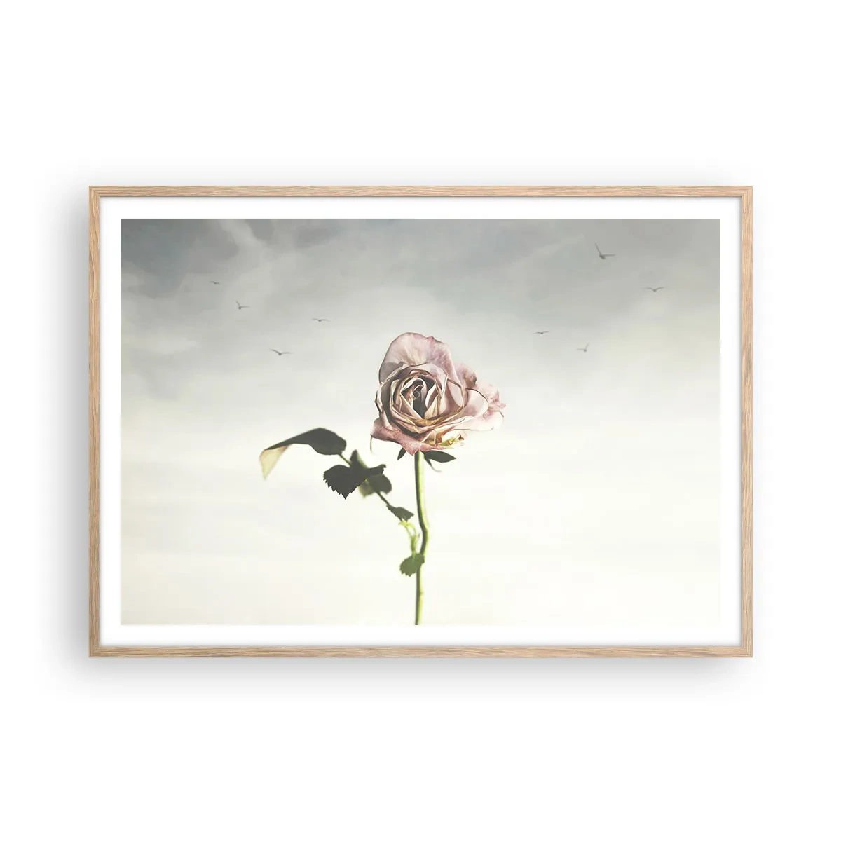Póster en marco roble claro - Bienvenida a la primavera - 100x70 cm