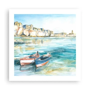 Póster - Paisaje en azul - 50x50 cm