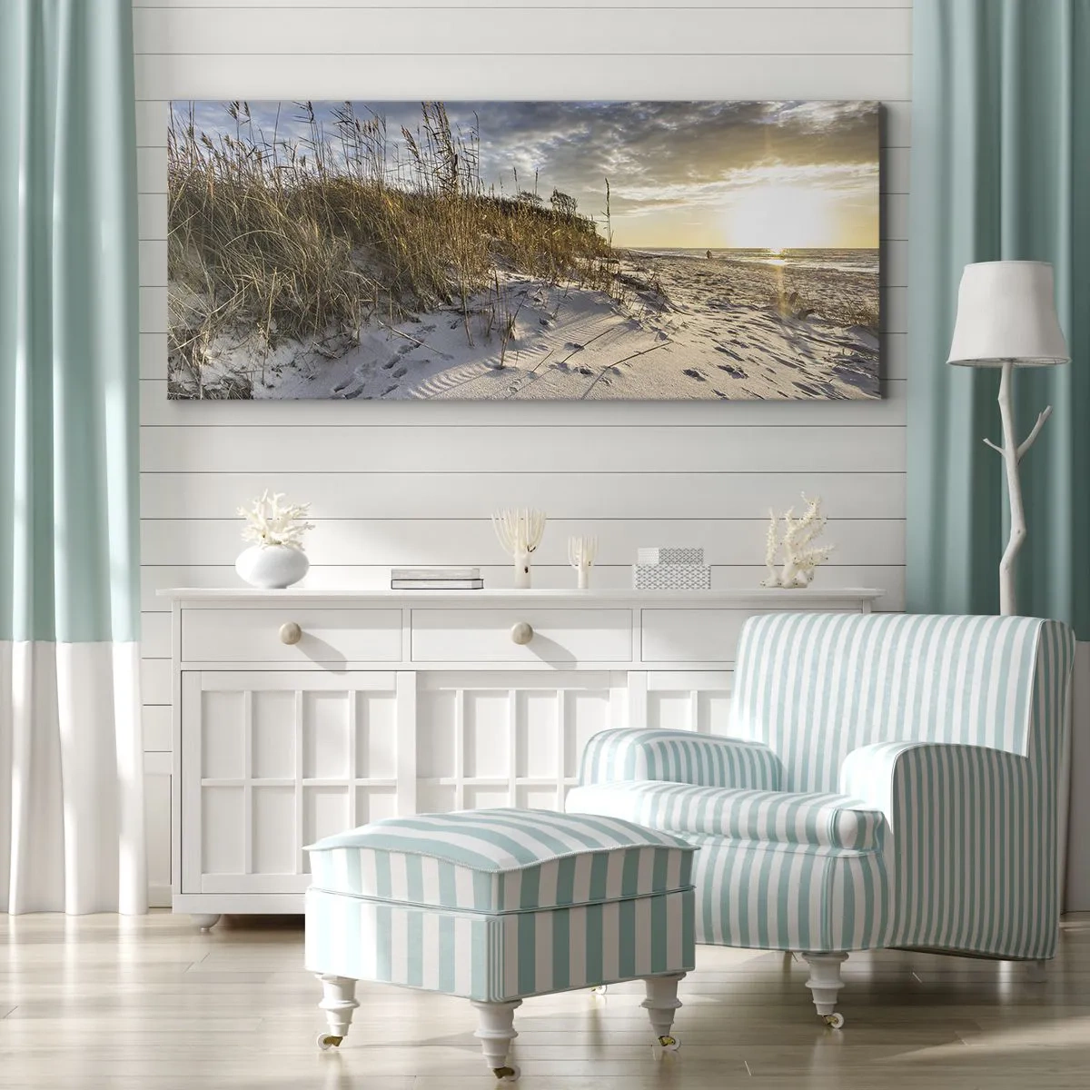 Cuadro sobre lienzo - Impresión de Imagen - Invitación a un paseo - 100x40 cm